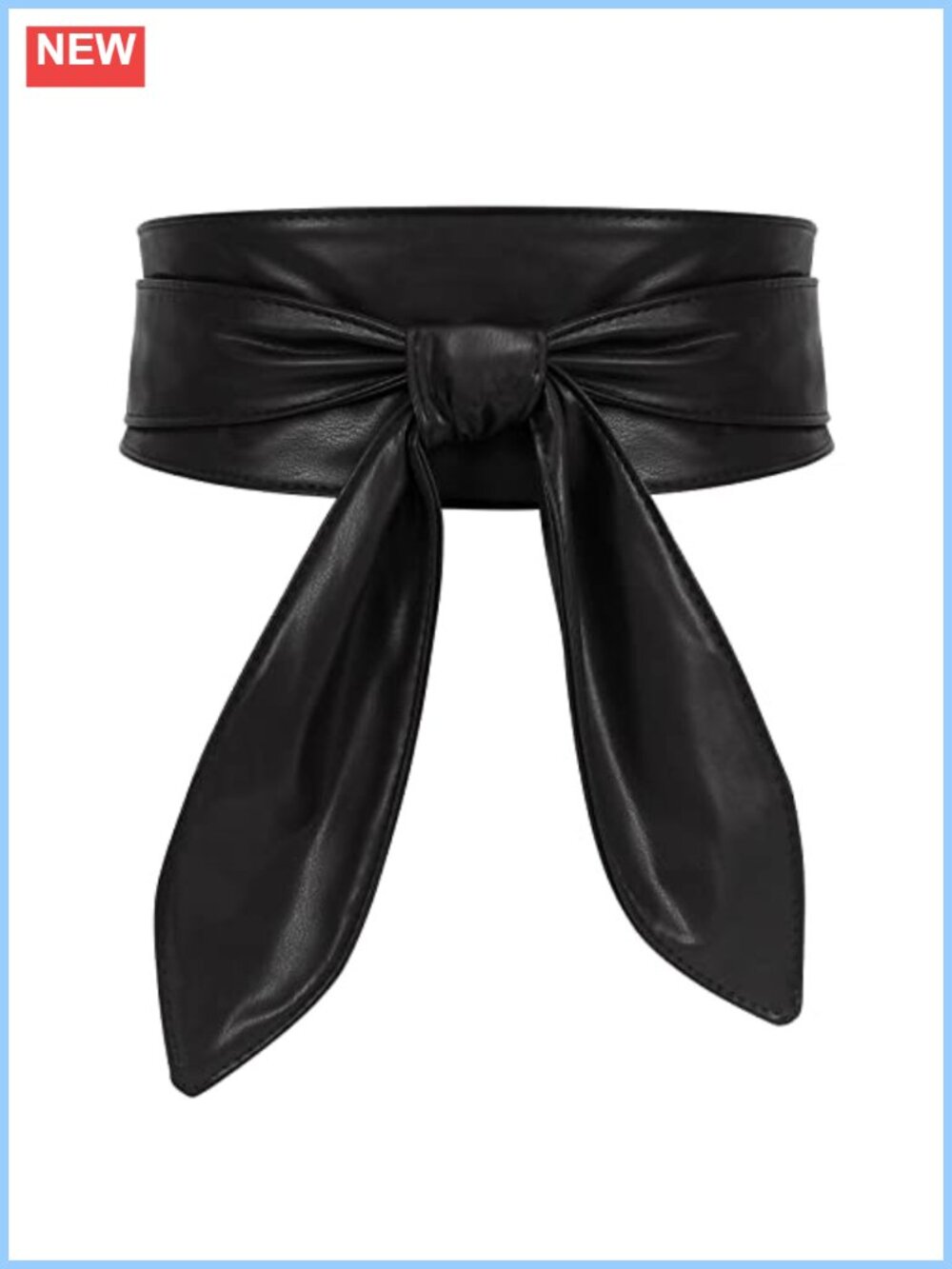 Women's Obi Belt Wide Wrap Waistband Knot Dress Belt Soft PU Leather